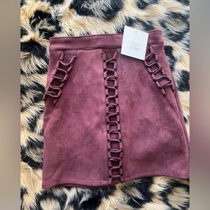 Velour Purple Skirt